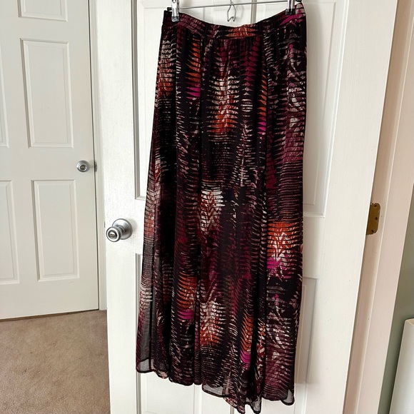 Abercrombie & Fitch Dresses & Skirts - Abercrombie & Fitch Sheer Print Maxi Skirt Gypsy Boho Size L
